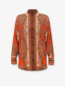 Zimmermann Women's Mahon Dolman Silk Shirt Multicolor