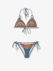 Zimmermann Women's Mahon Nylon Bikini Blue