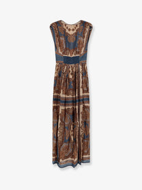 Zimmermann Women's Mahon Silk Long Dress Blue