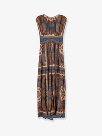 Zimmermann Women's Mahon Silk Long Dress Blue