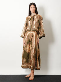 Zimmermann Women's Mahon Silk Tunic Dress Green, view 2