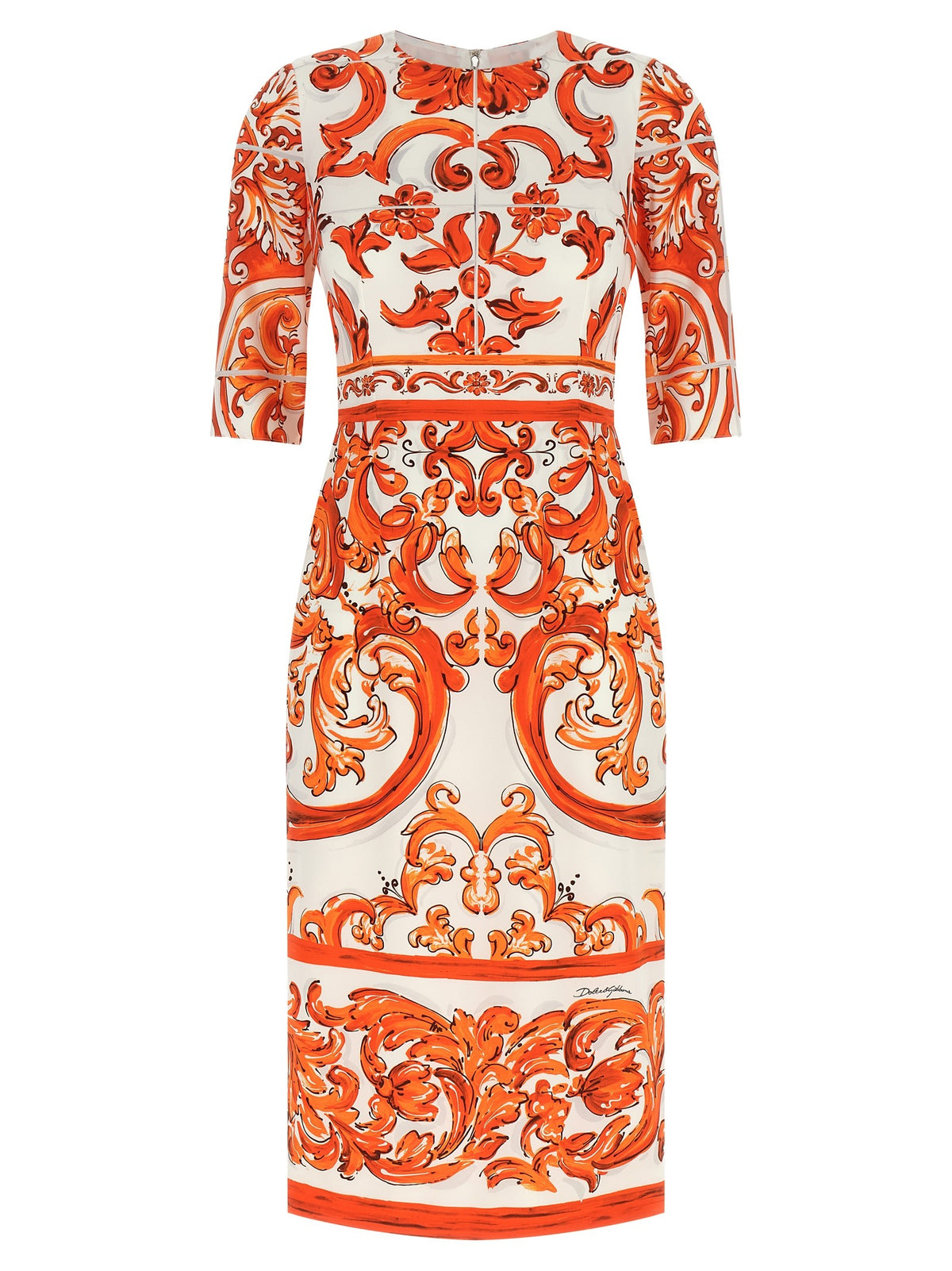 Dolce &amp; Gabbana Maiolica Dress Orange