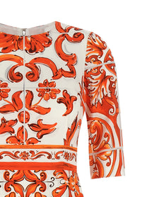Dolce &amp; Gabbana Maiolica Dress Orange, view 3