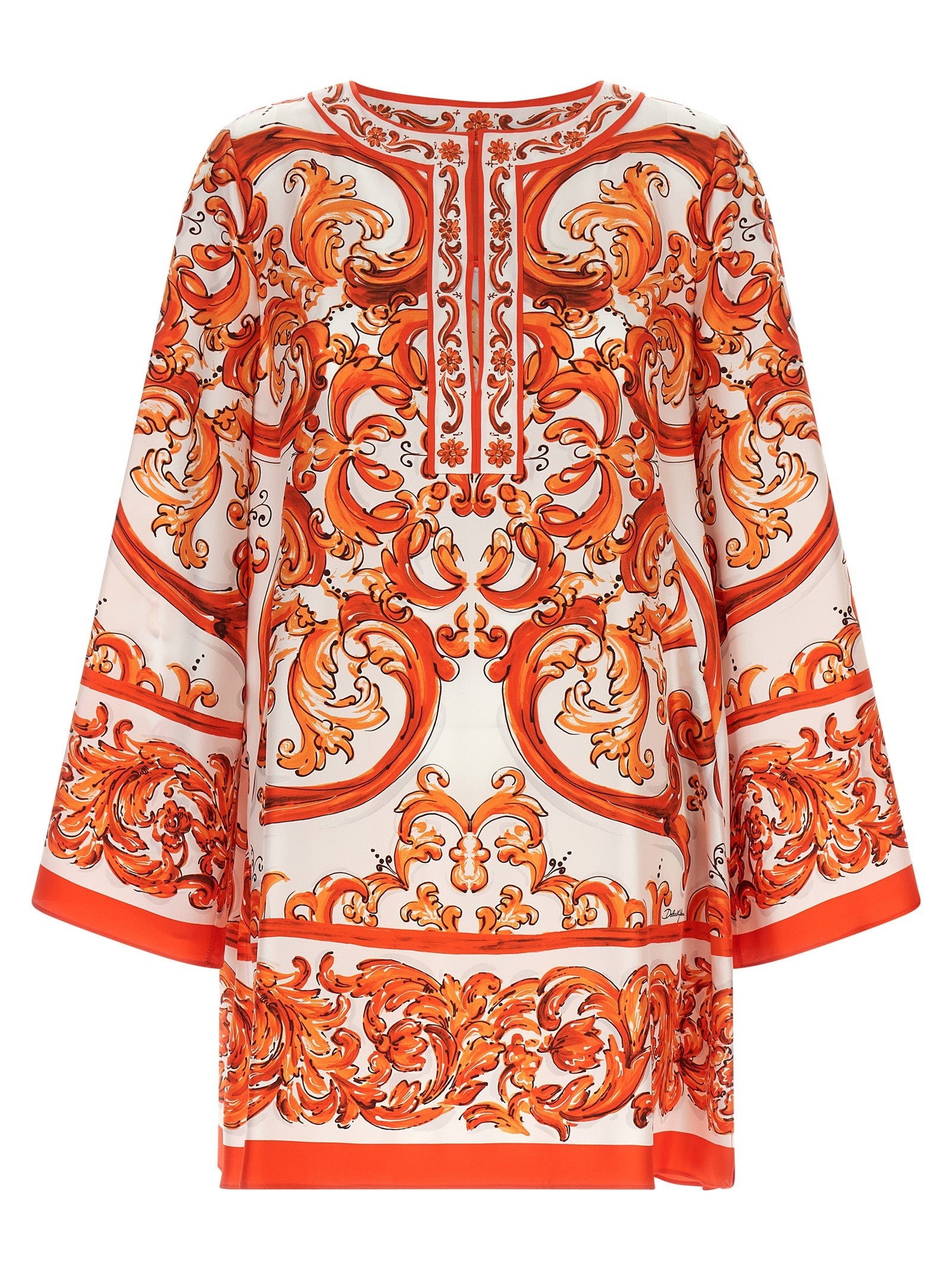 Dolce &amp; Gabbana Maiolica Dress Orange