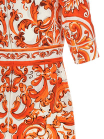 Dolce &amp; Gabbana Maiolica Dress Orange, view 4