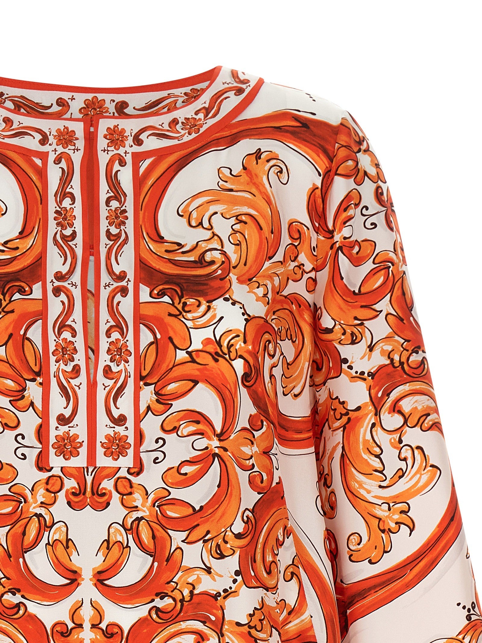 Dolce &amp; Gabbana Maiolica Dress Orange