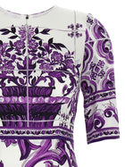 Dolce &amp; Gabbana Maiolica Print Dress Purple