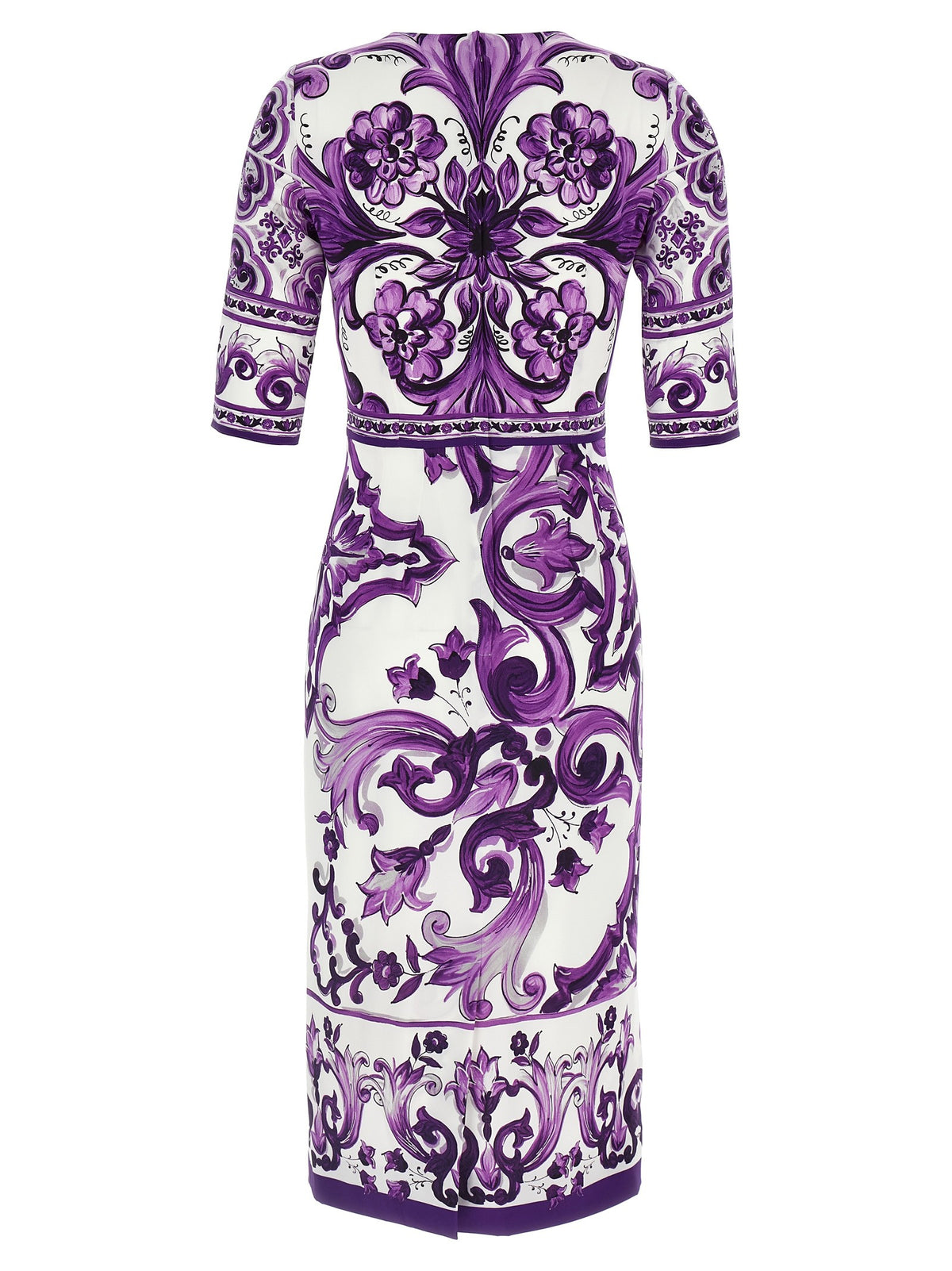 Dolce &amp; Gabbana Maiolica Print Dress Purple