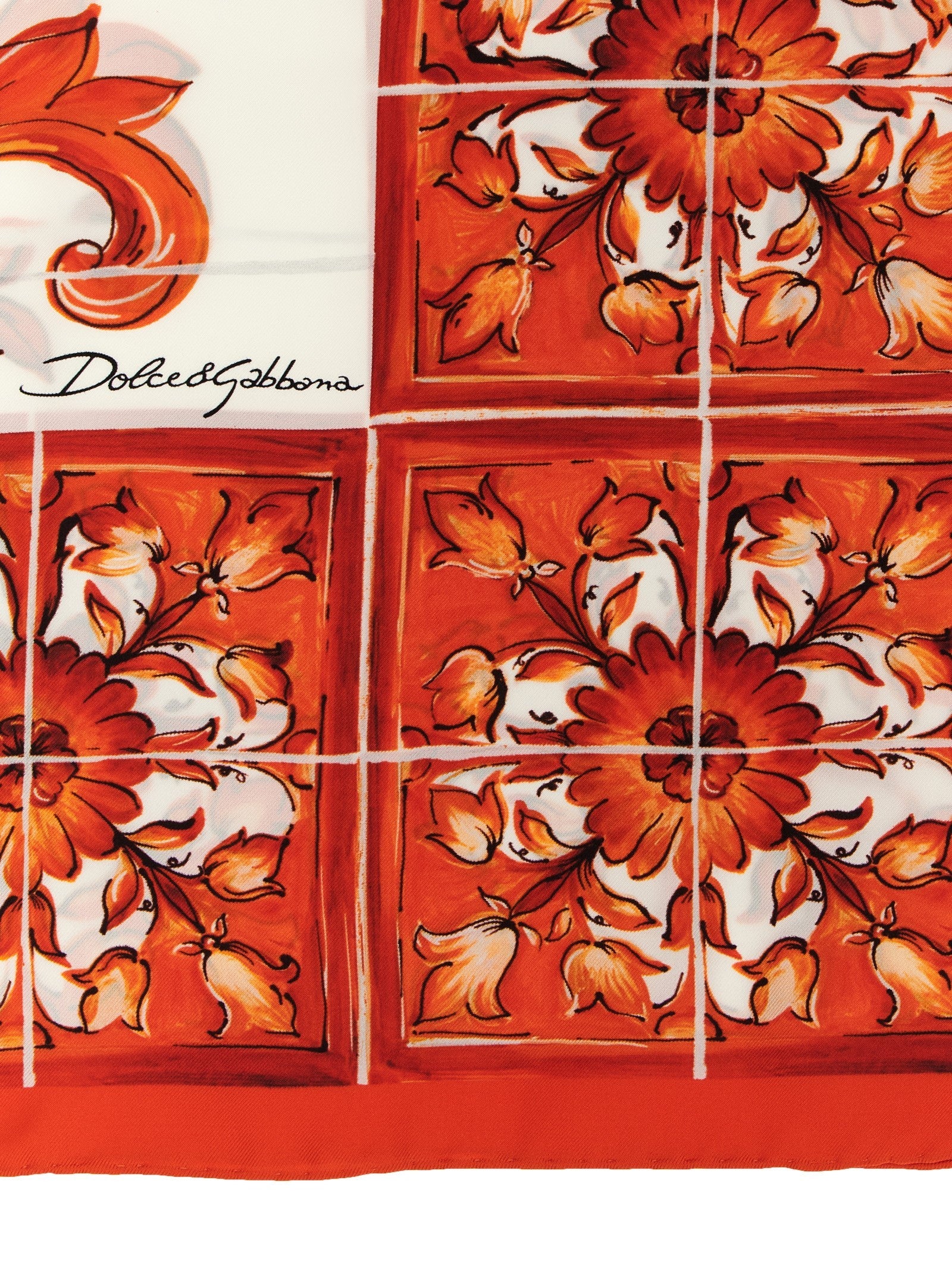 Dolce &amp; Gabbana Maiolica Scarf Orange