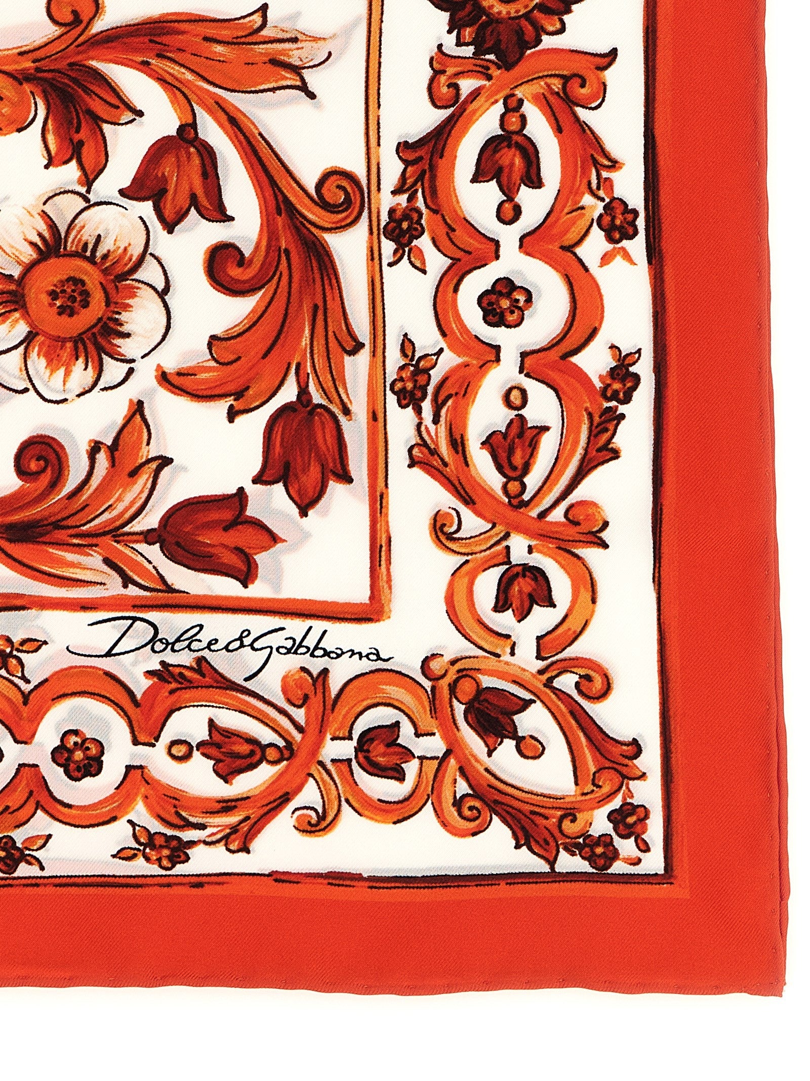 Dolce &amp; Gabbana Maiolica Scarf Orange