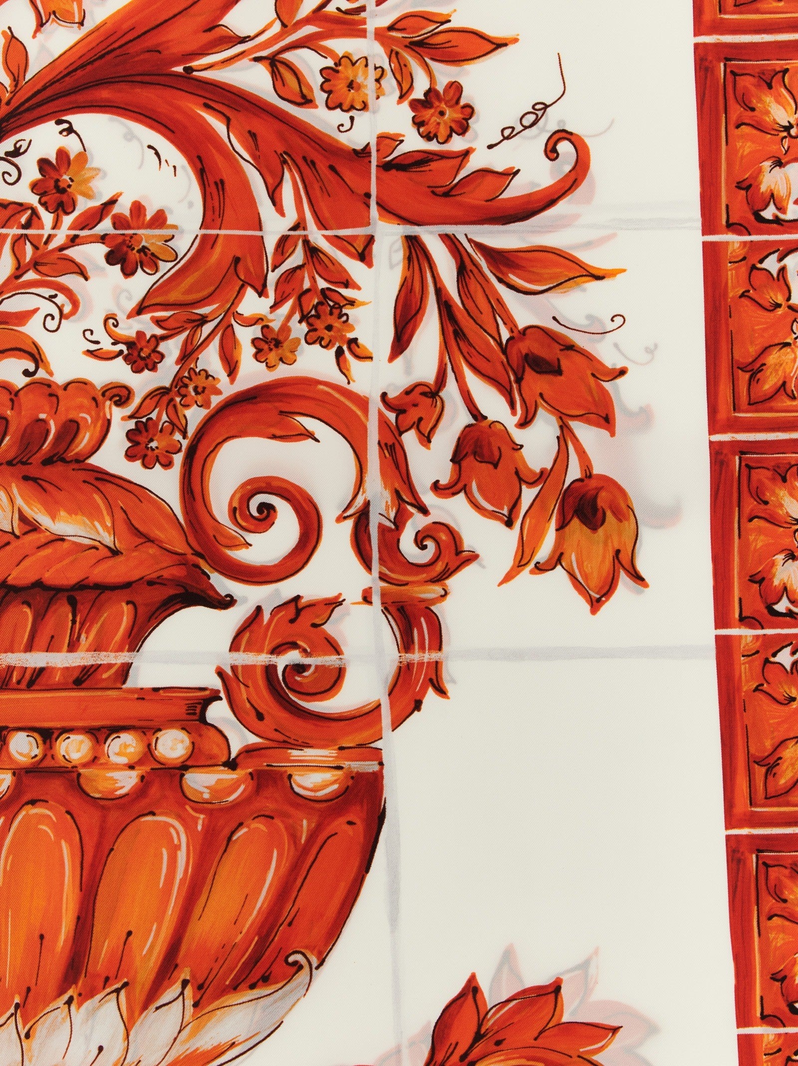 Dolce &amp; Gabbana Maiolica Scarf Orange