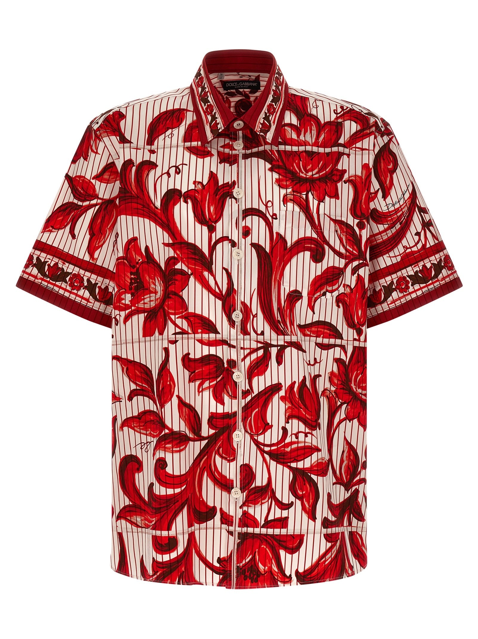 Dolce &amp; Gabbana Maiolica Shirt Red