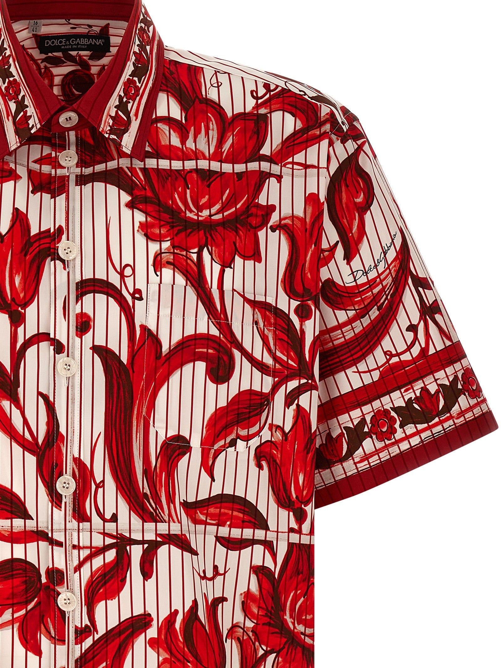 Dolce &amp; Gabbana Maiolica Shirt Red