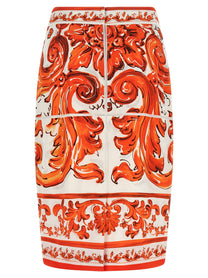 Dolce &amp; Gabbana Maiolica Skirt Orange