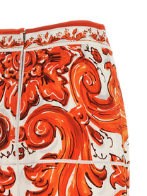 Dolce &amp; Gabbana Maiolica Skirt Orange