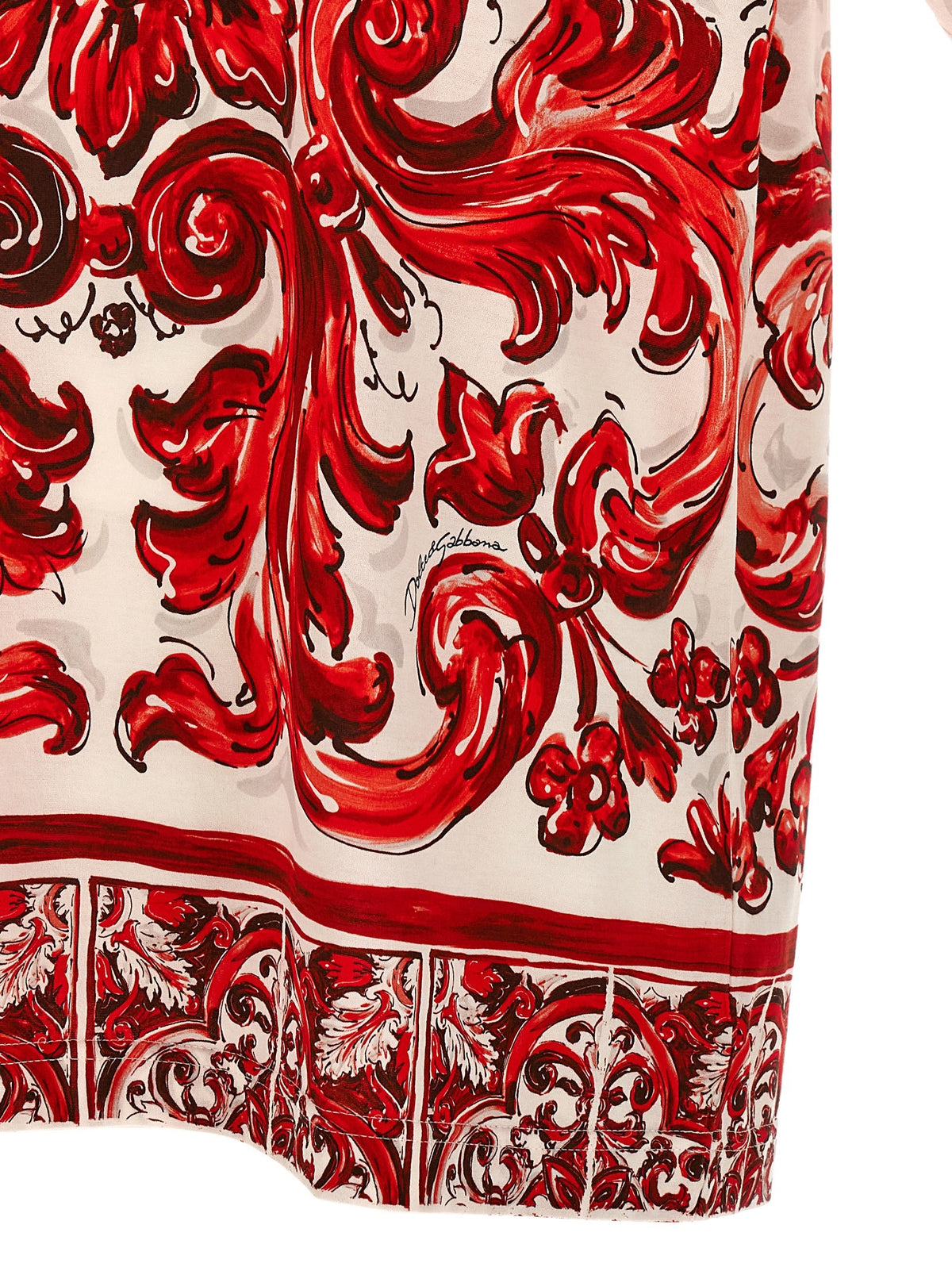 Dolce &amp; Gabbana Maiolica Shirt Red