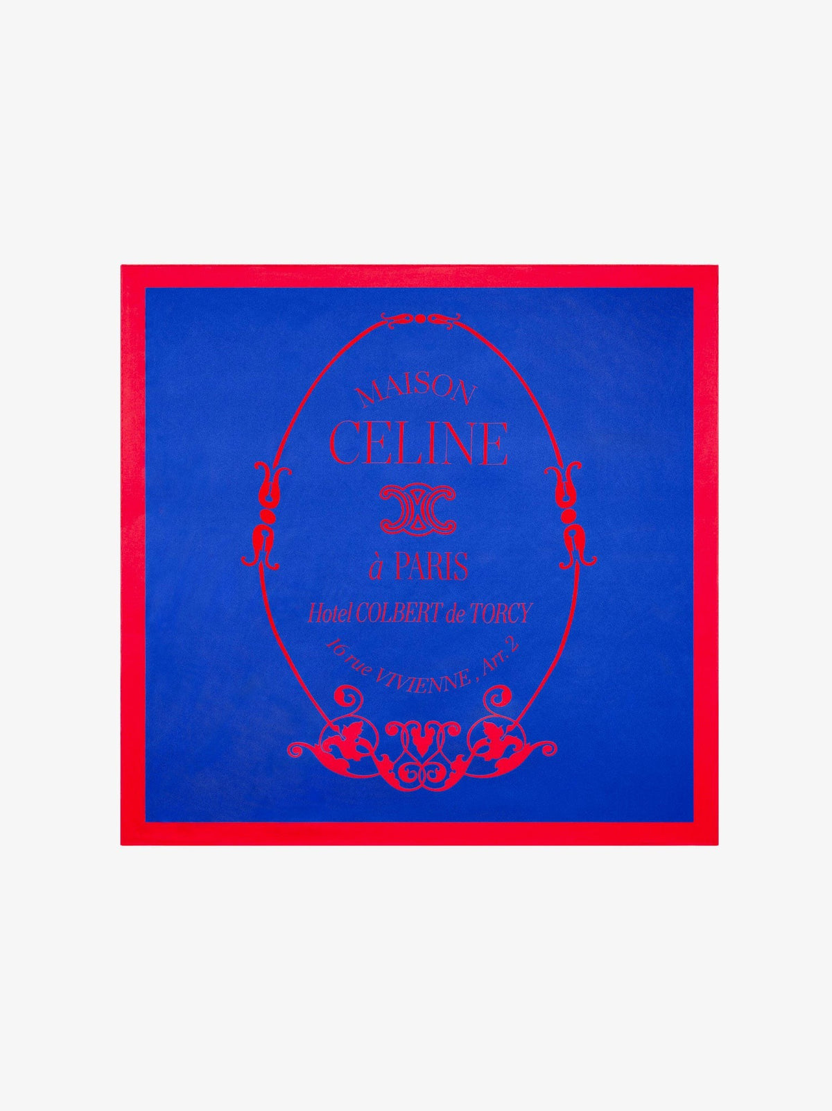 Celine Women's Maison Silk Scarf Blue