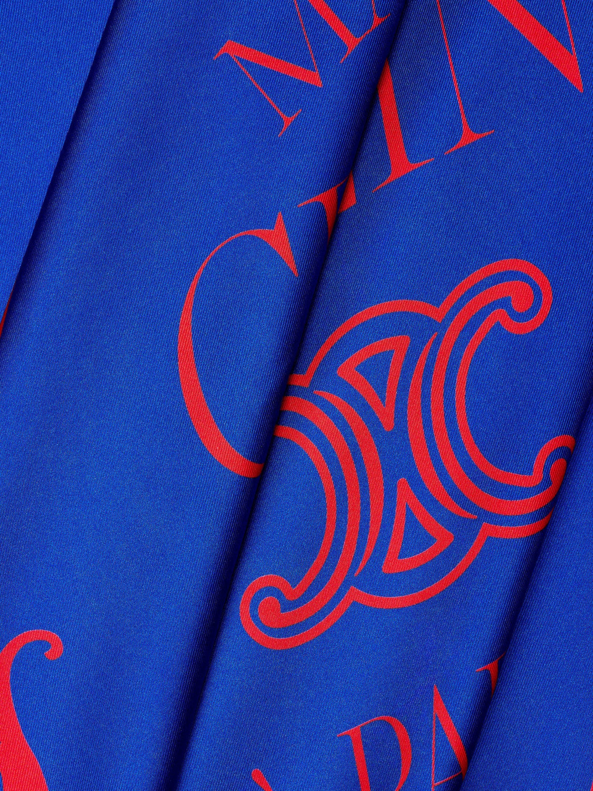 Celine Women's Maison Silk Scarf Blue, view 2