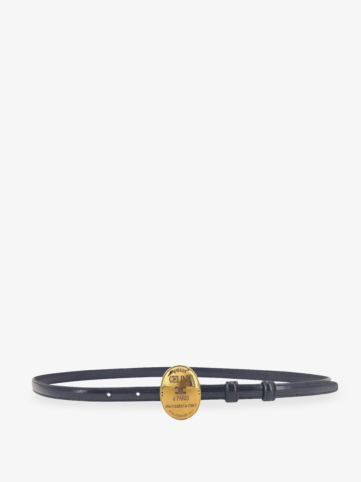 Celine Women's Maison Celine Micro Leather Belt Black