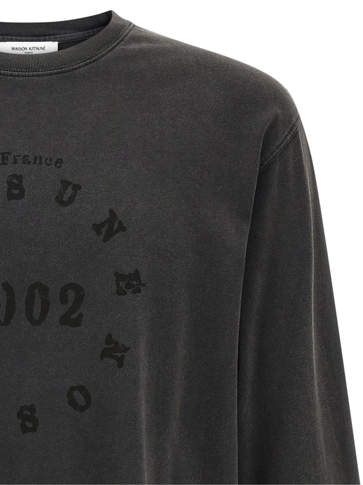 Maison Kitsuné Maison Kitsuné Circle Stamp Shirt Black