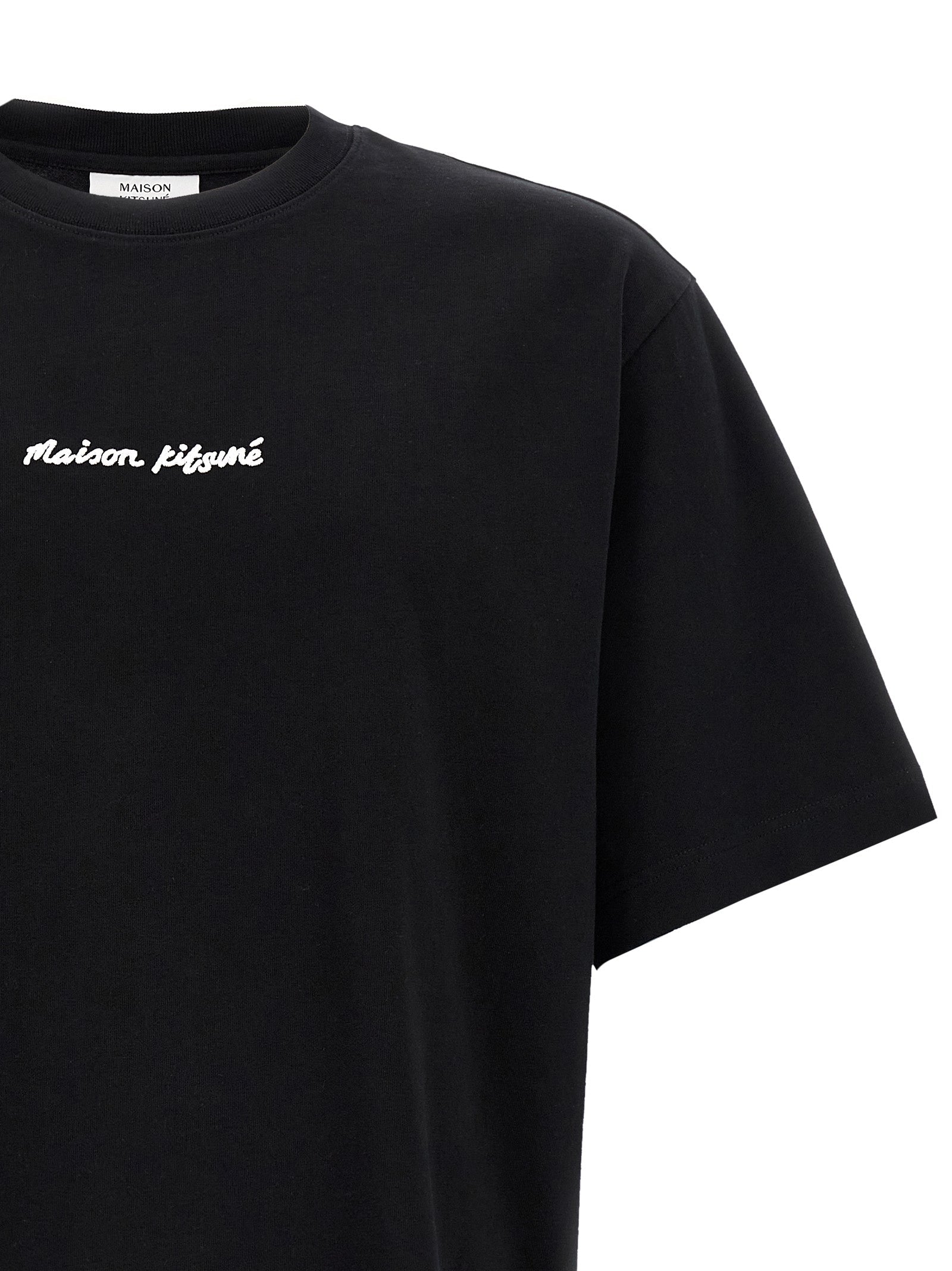 MAISON KITSUNE - MAISON KITSUNE - Logo embroidery t-shirt - Men’s Tops