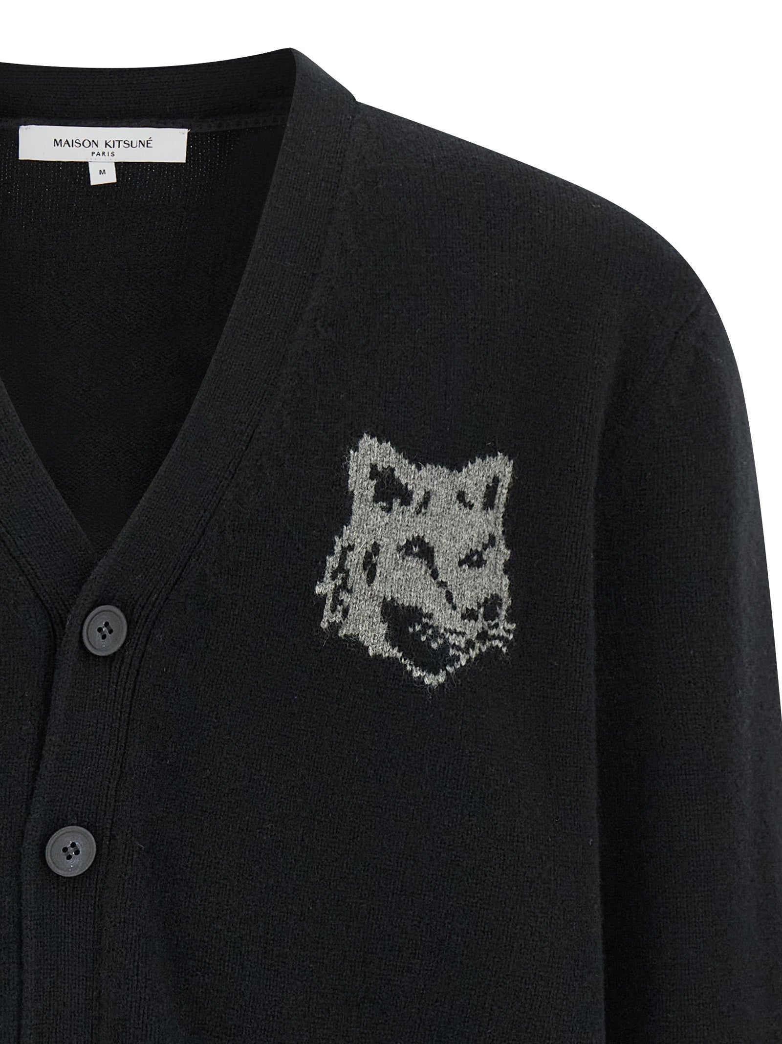 MAISON KITSUNE - MAISON KITSUNE - ’Fox Head’ cardigan - Men’s Knitwear