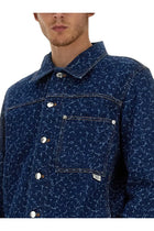 Maison Kitsuné Men's Denim Jacket Blue, view 4