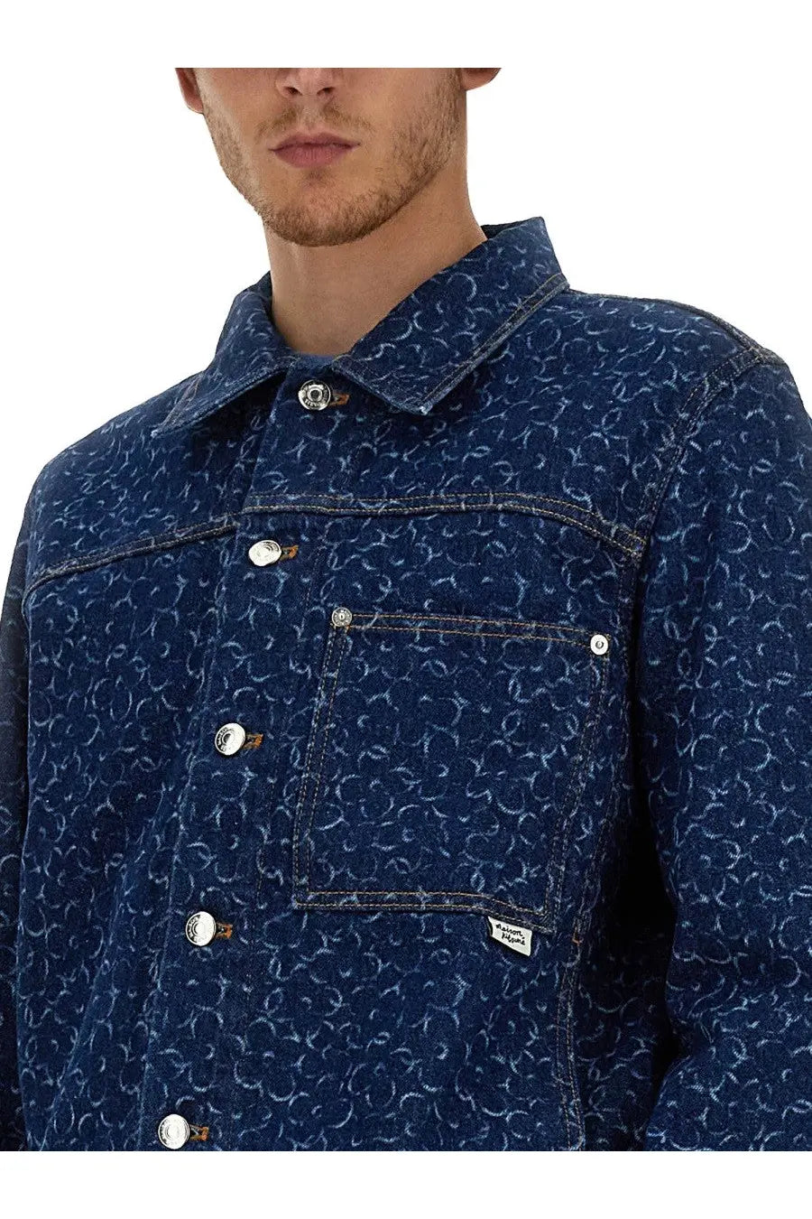 Maison Kitsuné Men's Denim Jacket Blue, view 4