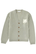 Maison Kitsuné Men's Fox Head Cardigan Green