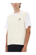 Maison Kitsuné Men's Ribbed Vest White, view 4
