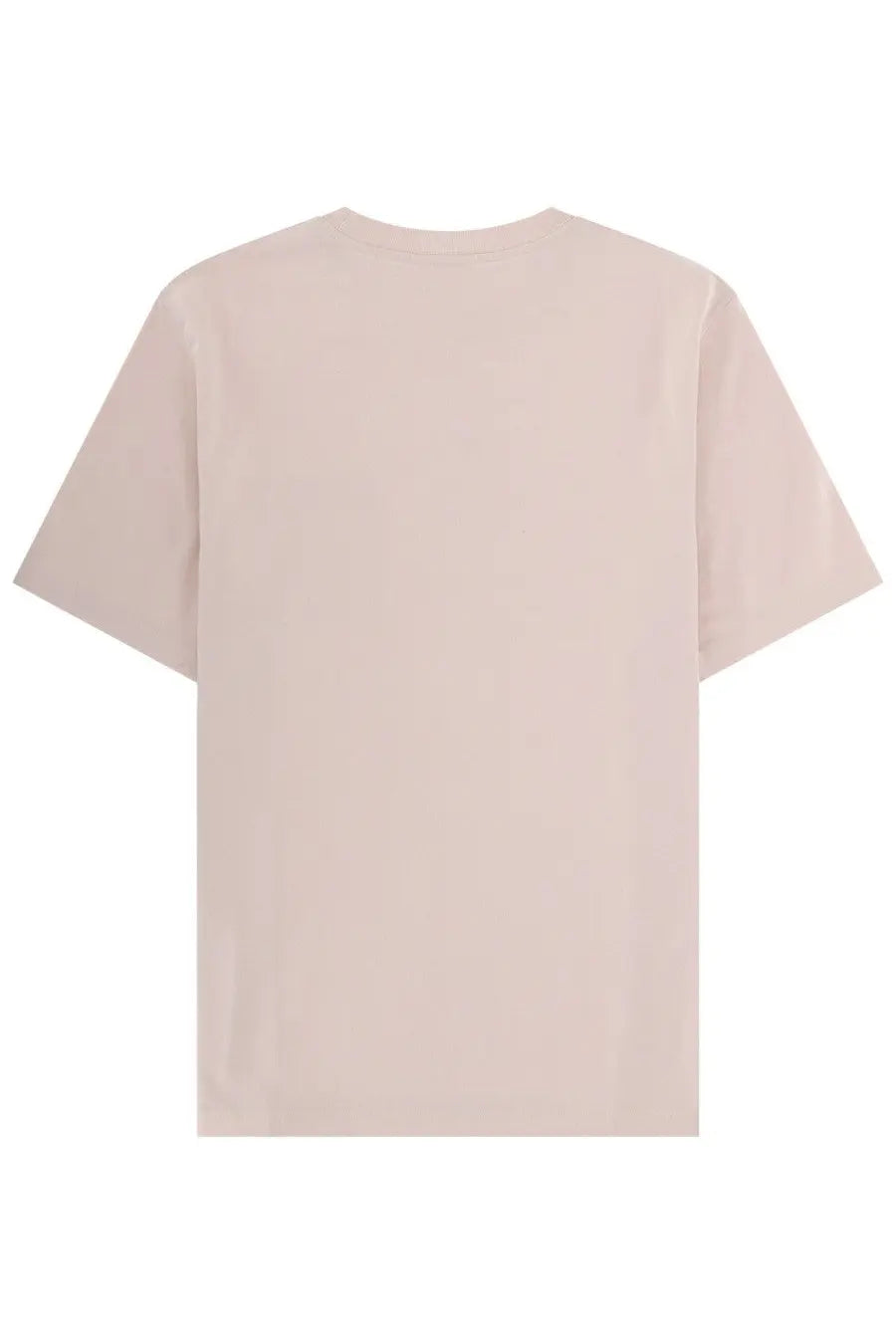 Maison kitsuné men’s soft blush pink cotton t-shirt with classic crew neck and short sleeves