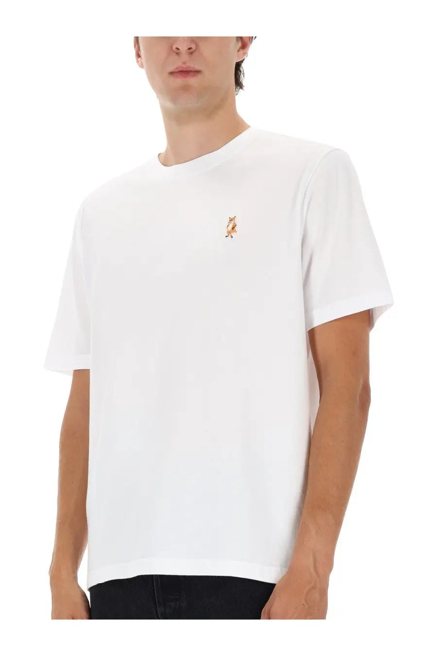 Maison Kitsuné Men's Standing Fox Comfort Shirt White, view 4
