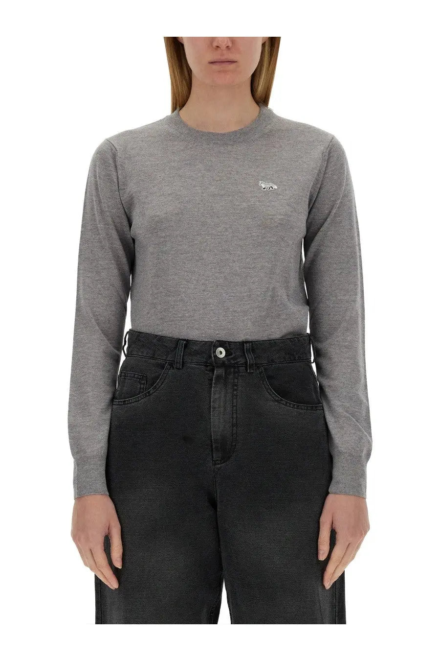 Maison Kitsuné Women's Baby Fox Jersey Grey