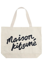 Maison Kitsuné Women's Tote Bag with Scritta White