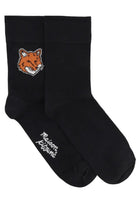 Maison Kitsuné Women's Fox Head Socks Black