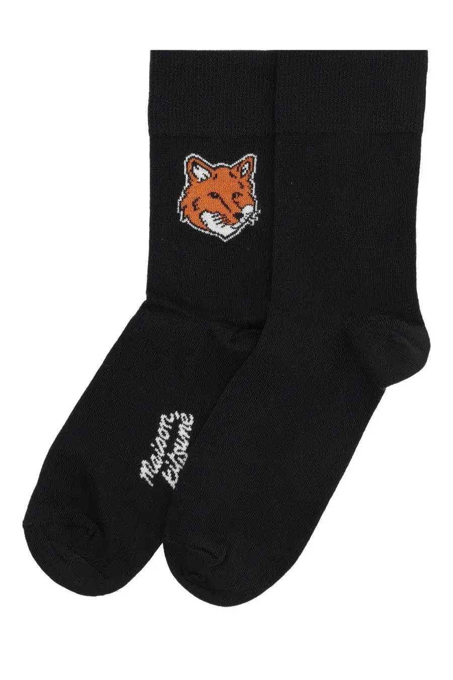 Maison Kitsuné Women's Fox Head Socks Black, view 2