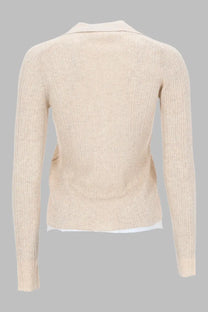 Maison Kitsuné Women's Cardigan Baby Fit Beige
