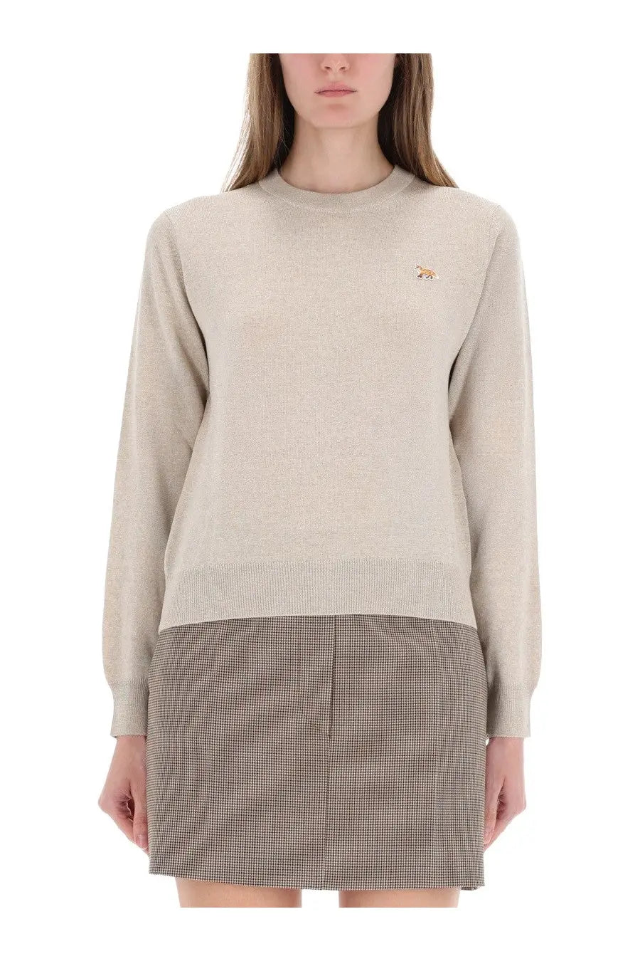 Maison Kitsuné Women's Baby Fox Sweater Beige