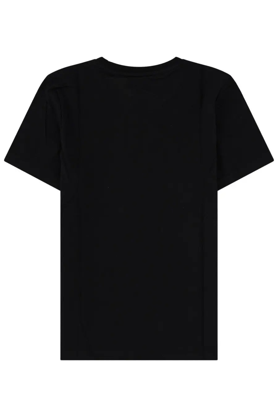 Maison Kitsuné women’s black short-sleeved t-shirt with simple crew neck and baby fox design on front