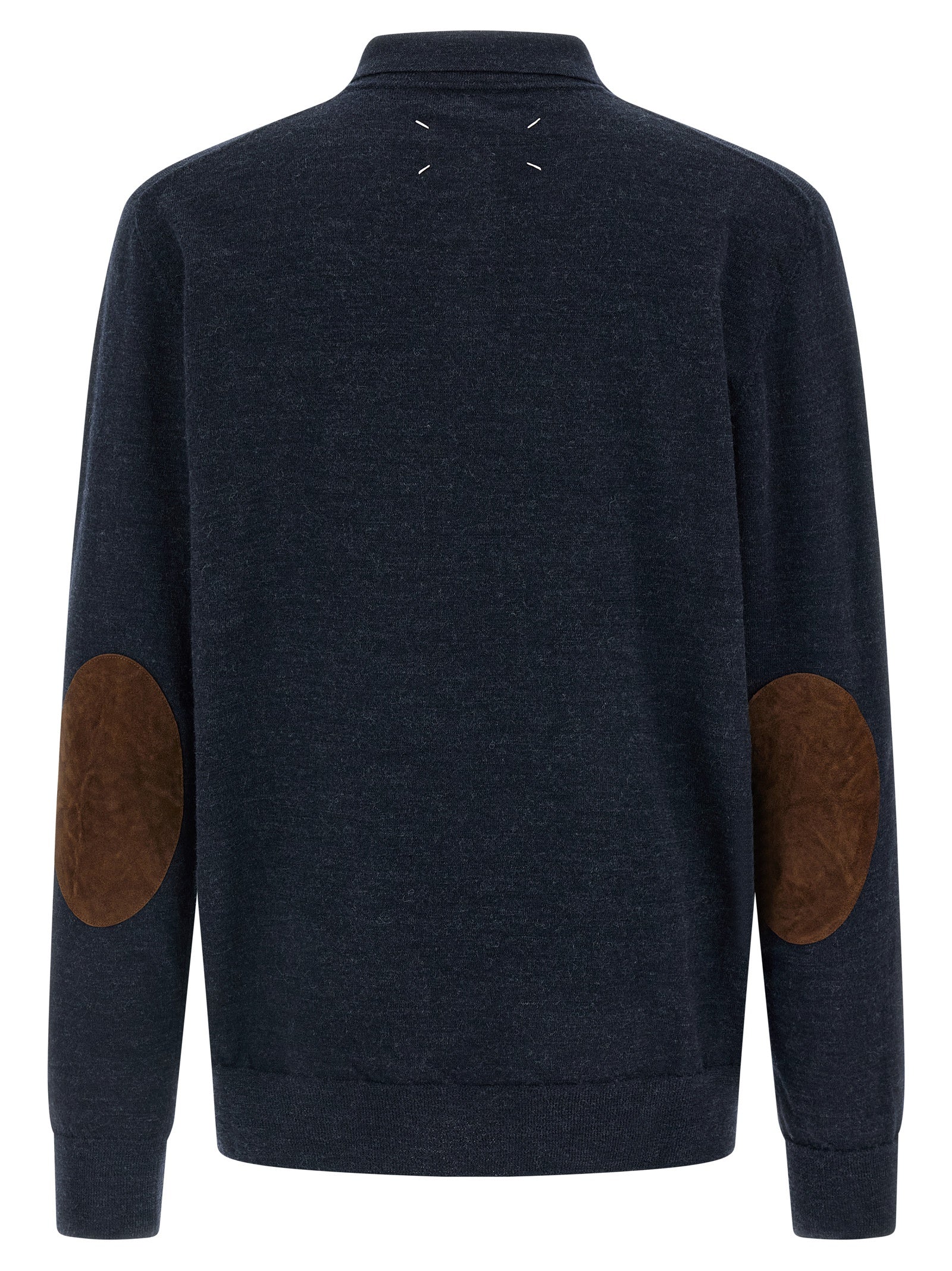 MAISON MARGIELA - MAISON MARGIELA - Suede patch polo shirt - Men’s Tops