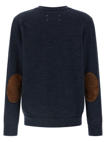 MAISON MARGIELA - MAISON MARGIELA - Suede patch cardigan - Men’s Knitwear