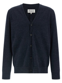 MAISON MARGIELA - MAISON MARGIELA - Suede patch cardigan - Men’s Knitwear