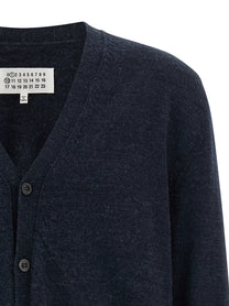 MAISON MARGIELA - MAISON MARGIELA - Suede patch cardigan - Men’s Knitwear