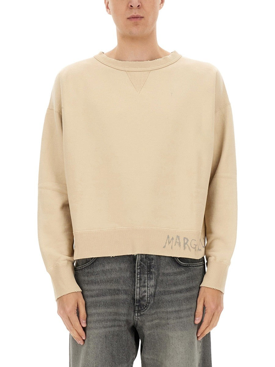 Maison Margiela - Sweatshirt With Handwritten Logo - Home-&gt;Unisex-&gt;Clothing-&gt;Sweatshirts