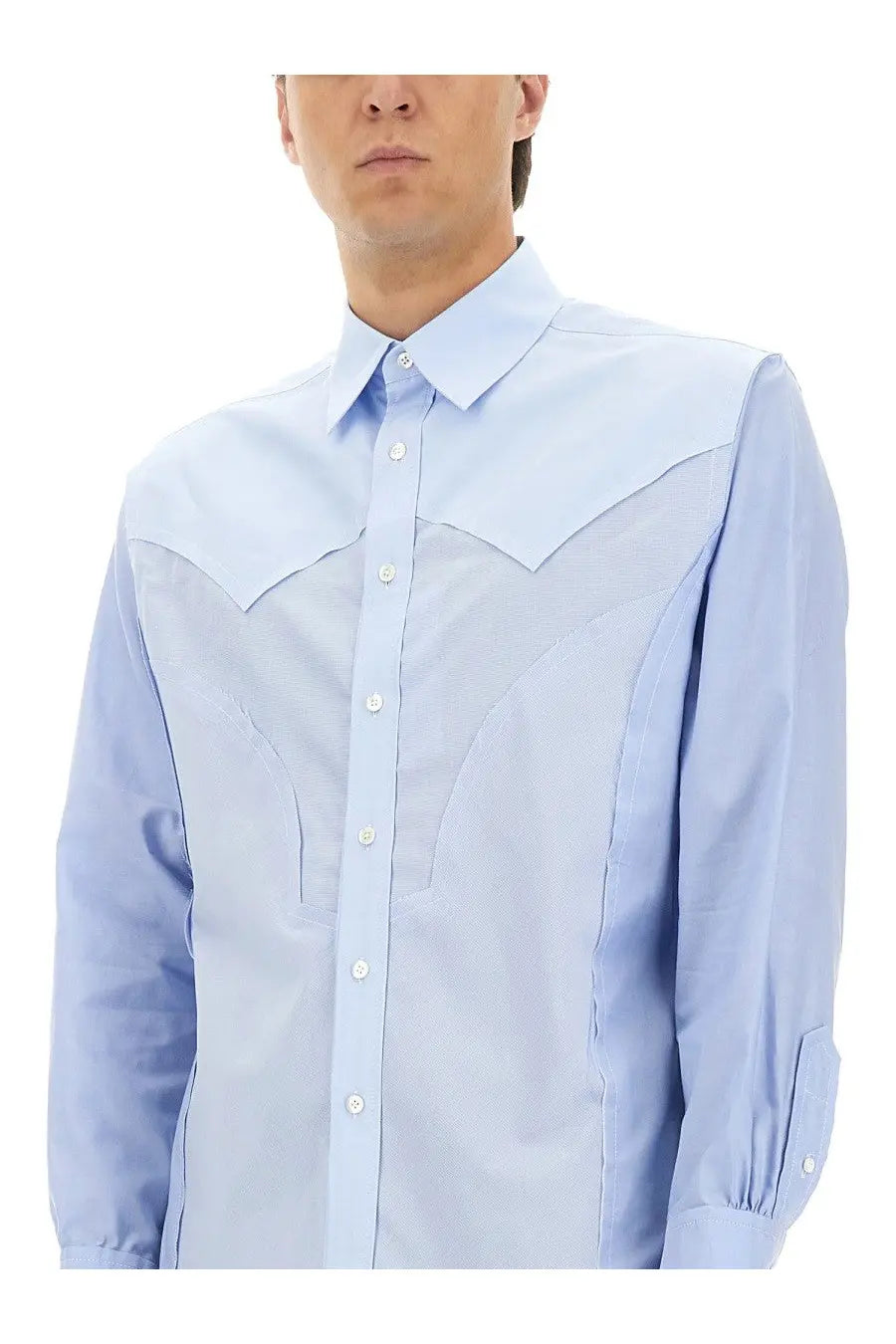 Maison Margiela Men's Cotton Shirt Blue, view 4