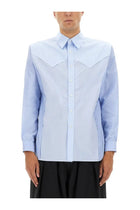 Maison Margiela Men's Cotton Shirt Blue