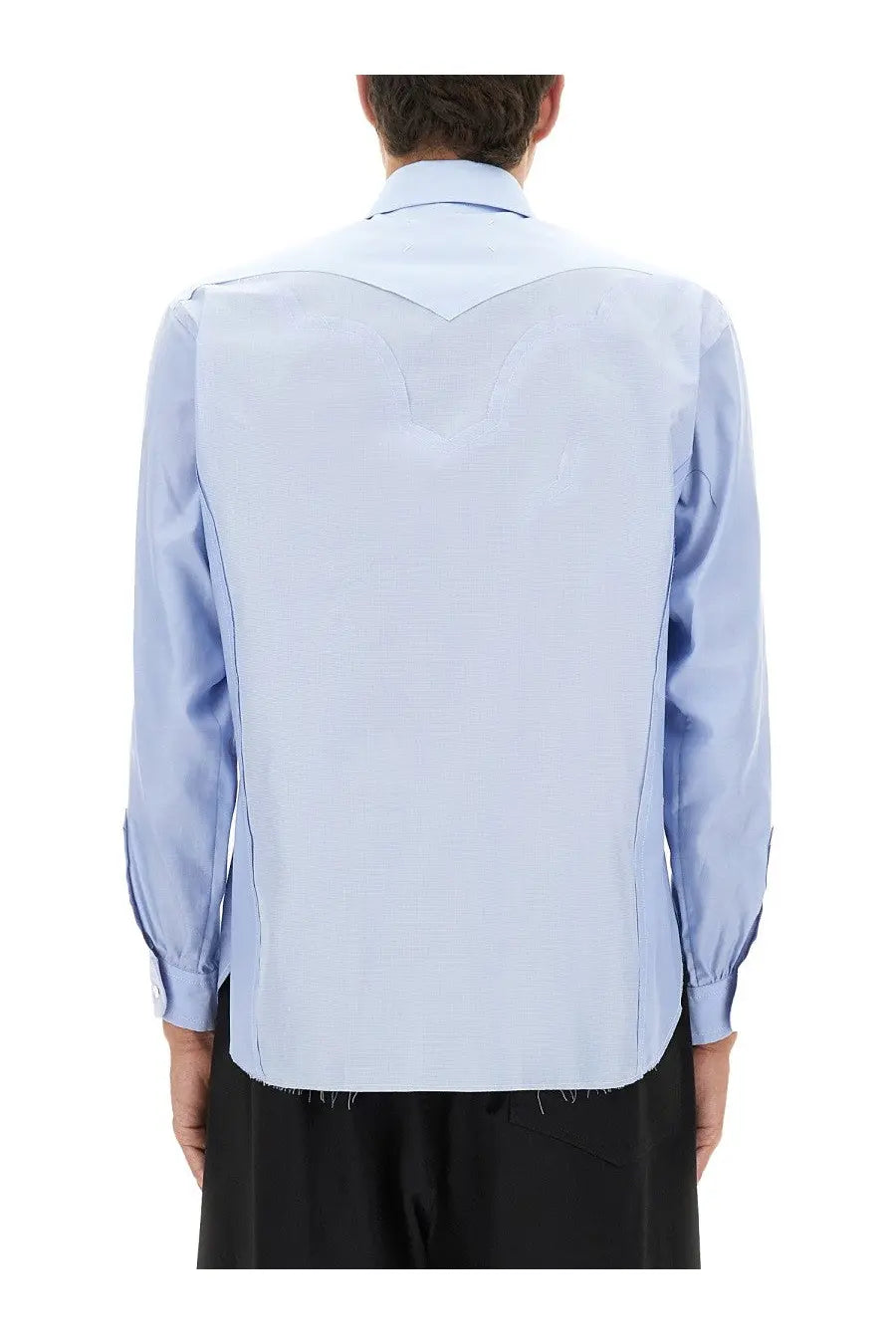 Maison Margiela Men's Cotton Shirt Blue, view 3