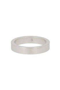 Maison Margiela men’s numeric ring grey sleek silver band with smooth polished finish and engraved 9 inside