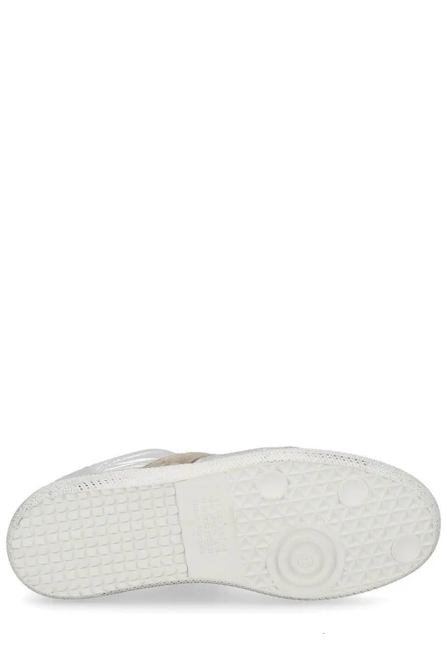 Maison margiela men’s replica sneaker multicolor with white rubber sole featuring textured grid pattern and circular tread design