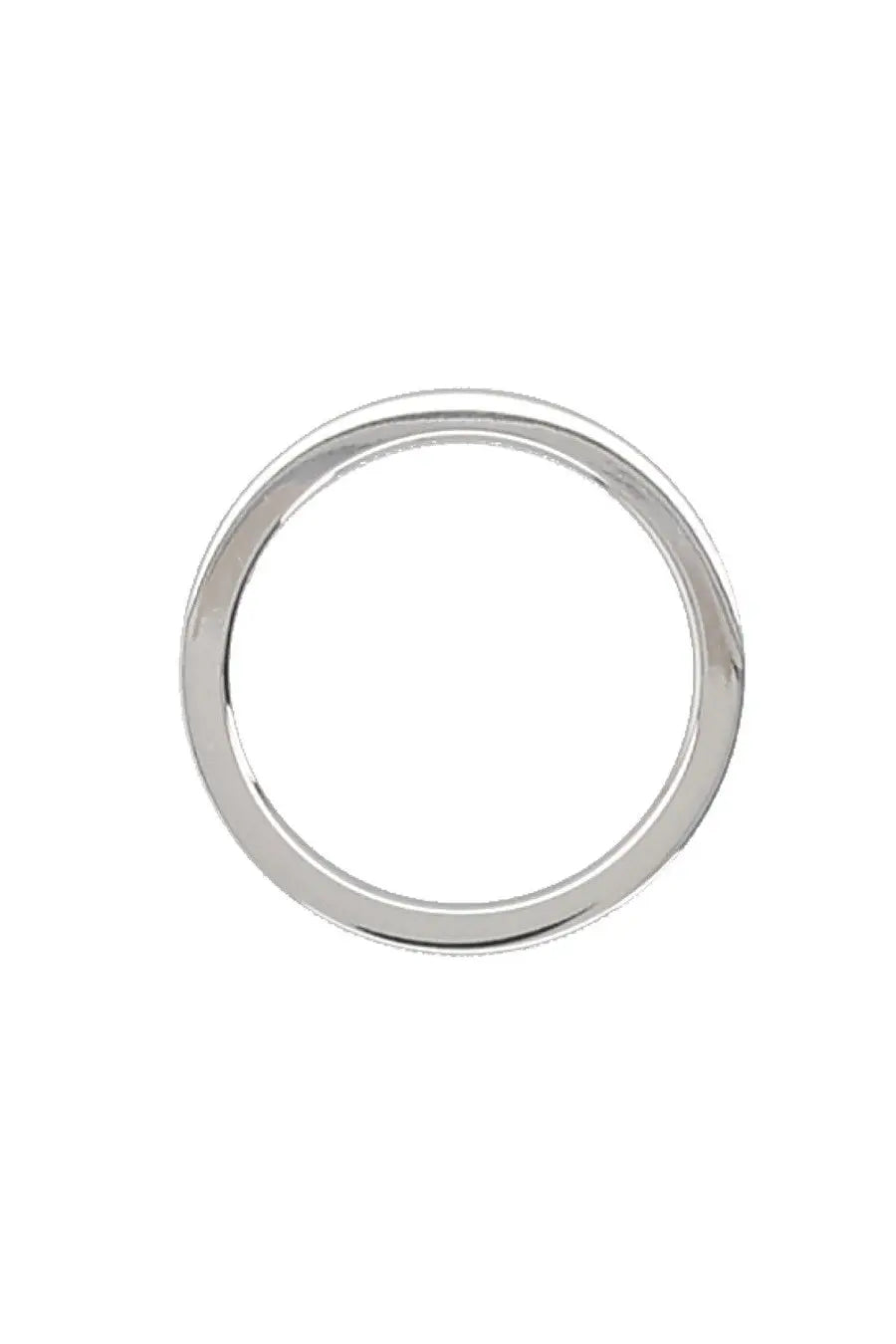 A sleek minimalist silver maison margiela men’s ring with a smooth polished finish and uniform circular band